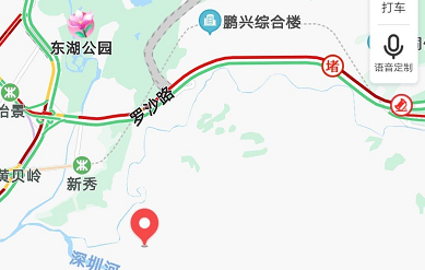 地图上的罗沙路显示全线“飘红”