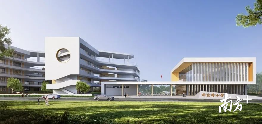 科技路小学正门效果图。 科技路小学正门效果图。