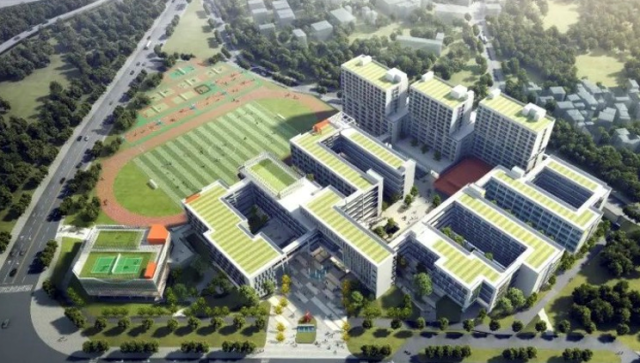 松山湖北区学校教学楼局部封顶，将投百万用于空间环保