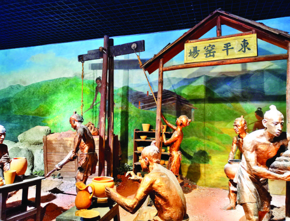 惠州博物馆里的遗址模型。