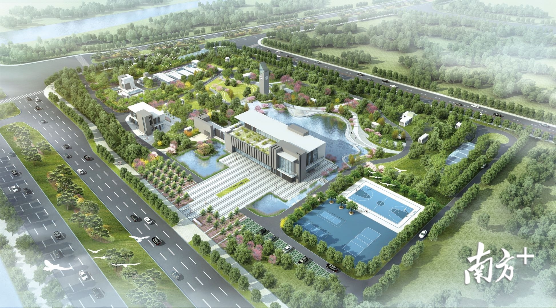 健康城净水厂总彩平面图 健康城净水厂总彩平面图