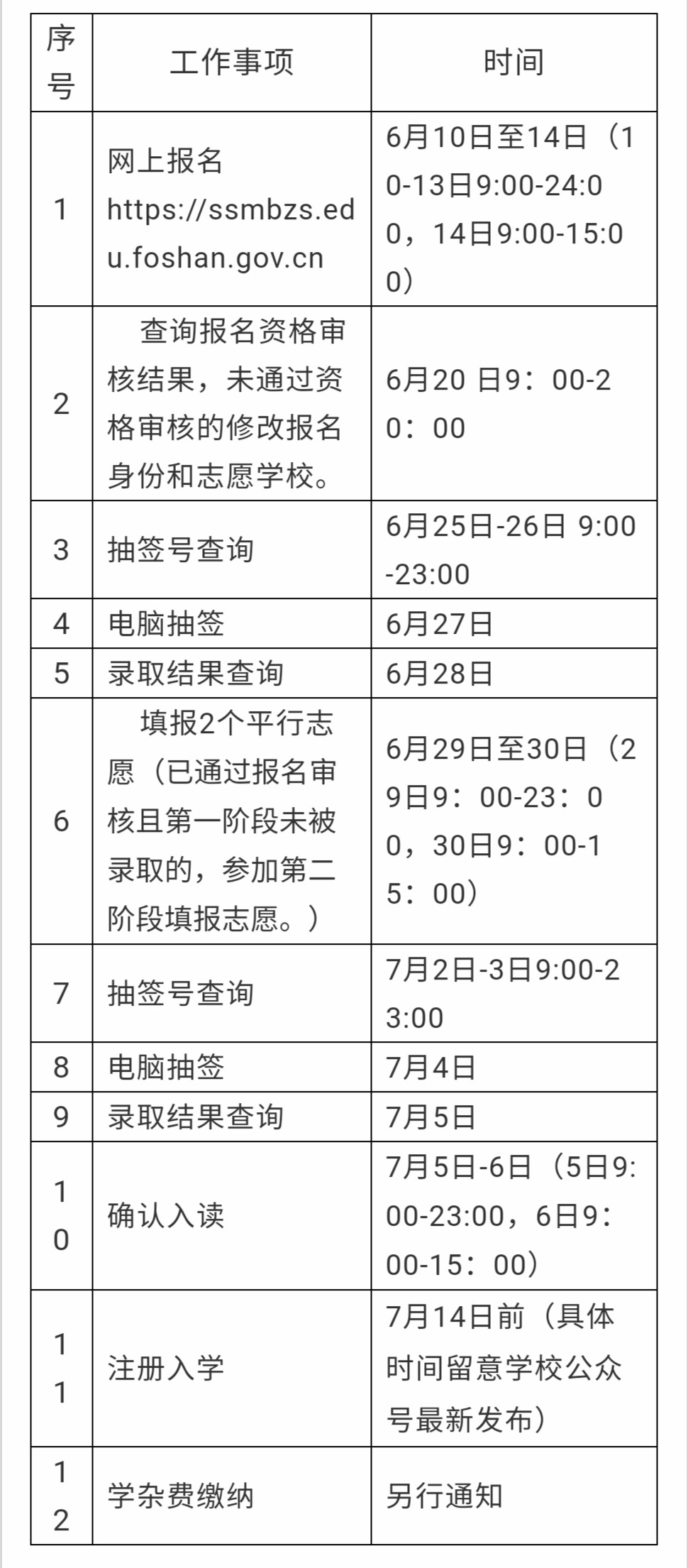 招生工作日程。 招生工作日程。