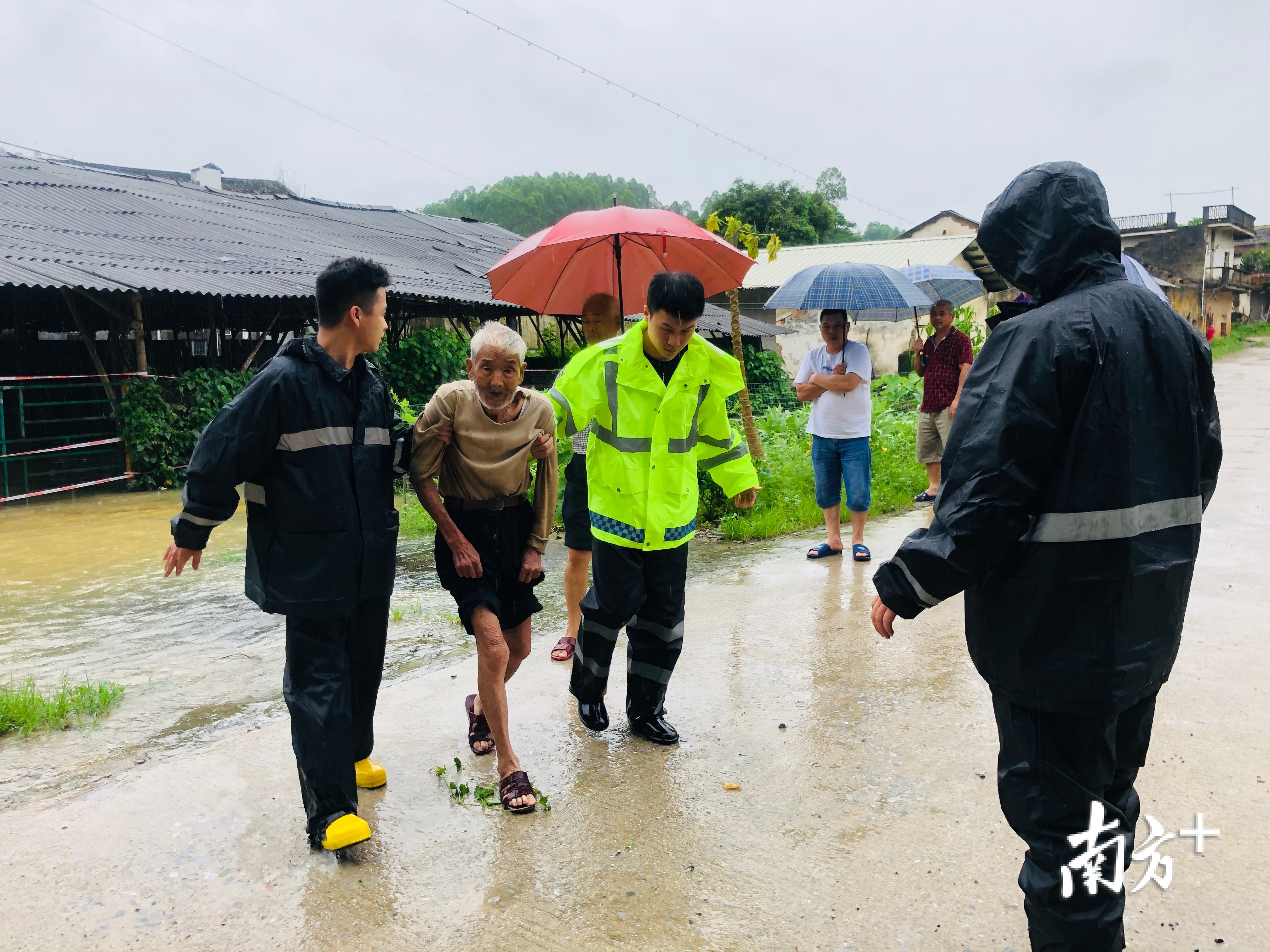 “龙舟水”倾泻,龙门公安民警全力救助受困群众