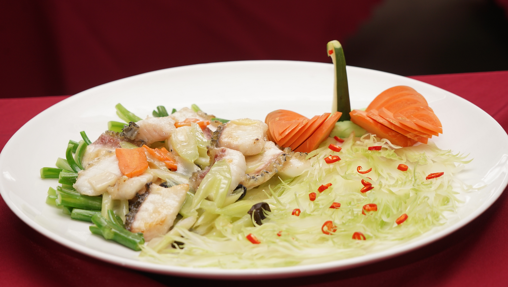 中山市三乡理工学校李锐勇《菊花竹笋肉》