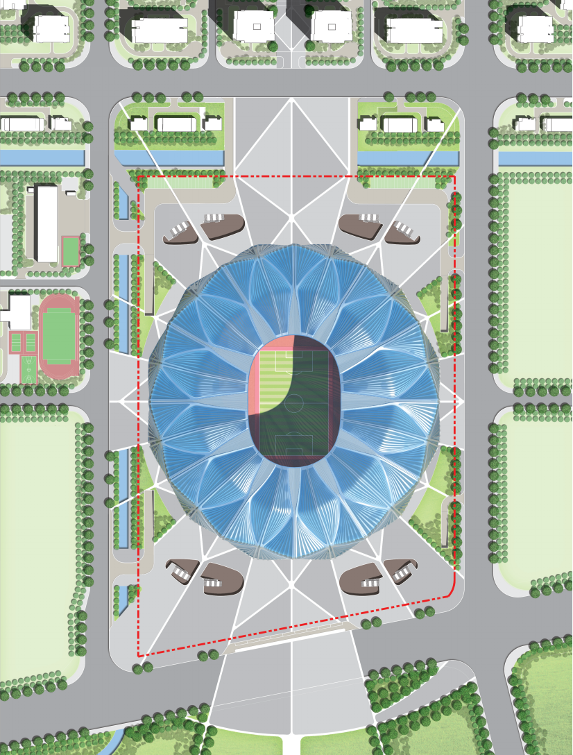 广州恒大新足球场规划效果图