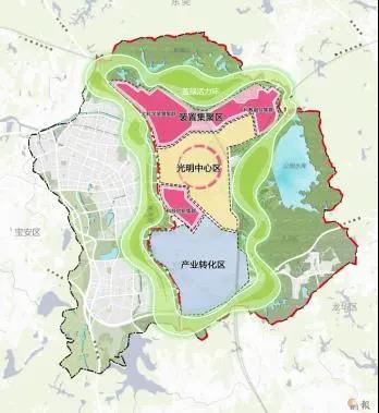 光明科学城空间结构示意图