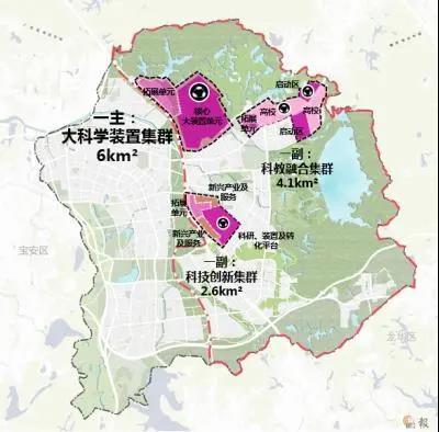 光明科学城大科学装置布局示意图