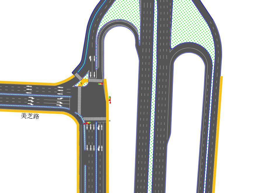 容奇大桥大良西侧匝道改善方案图。 容奇大桥大良西侧匝道改善方案图。
