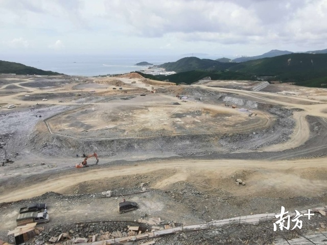 两大科学装置项目装置区配套工程建设现场。施工单位供图