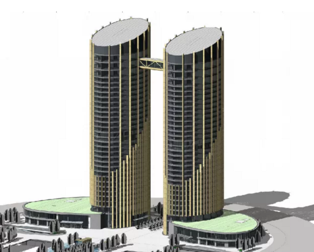 埃及新首都选用坚美铝材双子塔效果图