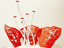 剪纸非遗“潮”演绎！陈传生、陈斯嘉父女联展亮相省文化馆