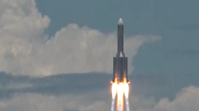 高清|长征五号遥四搭载“天问一号”火星探测器升空