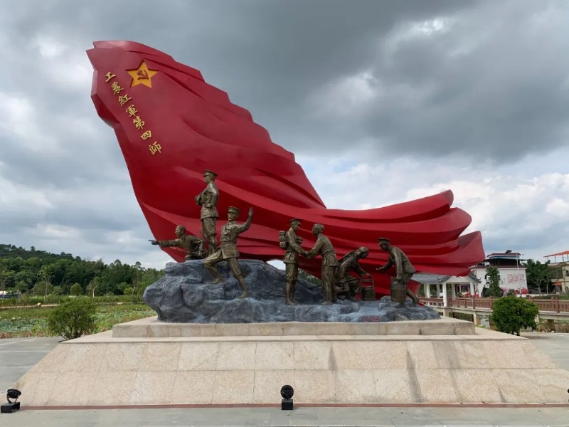 龙门红色旅游提速红军纪念园一期项目收尾