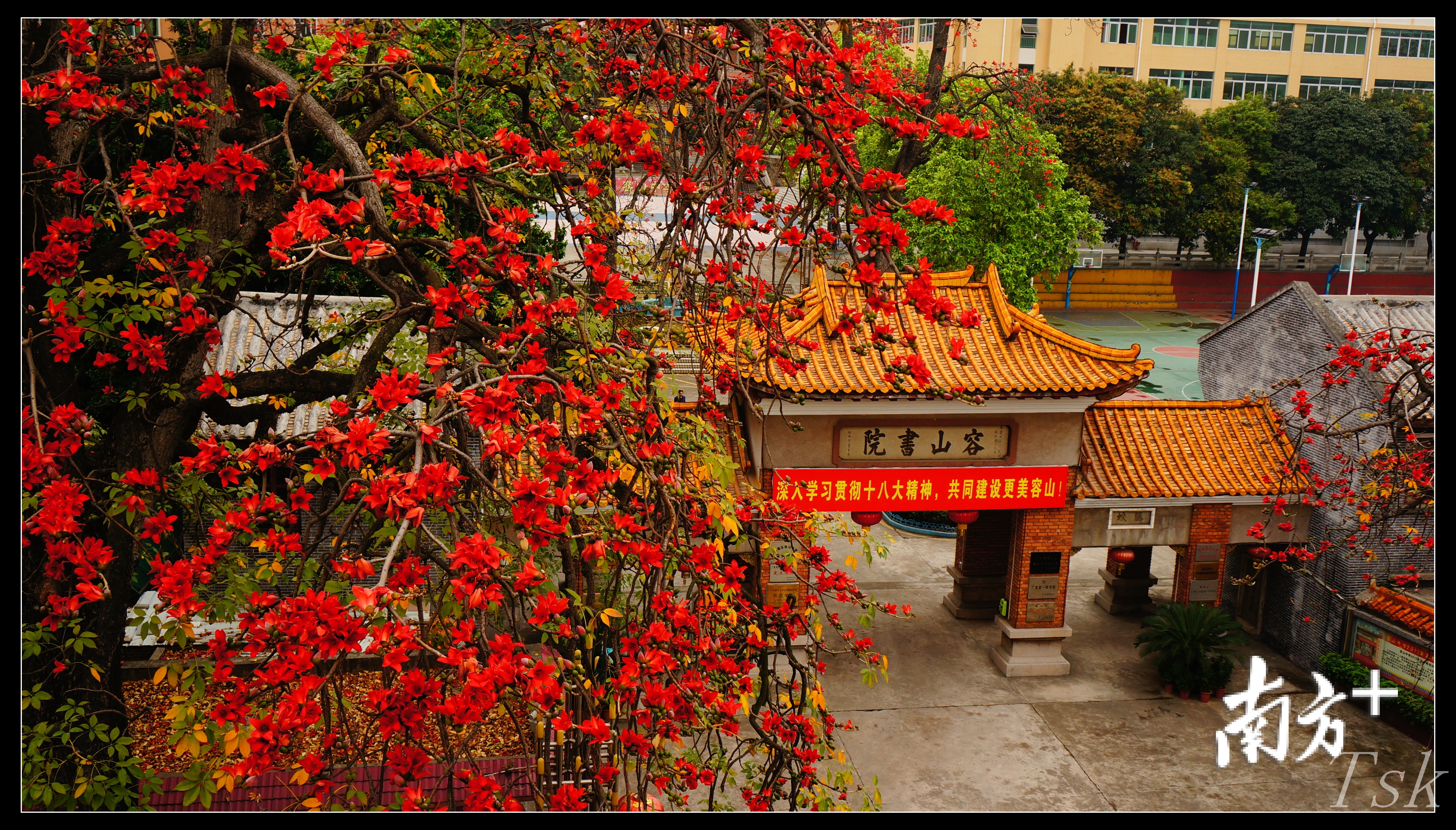 图为容山中学.学校供图