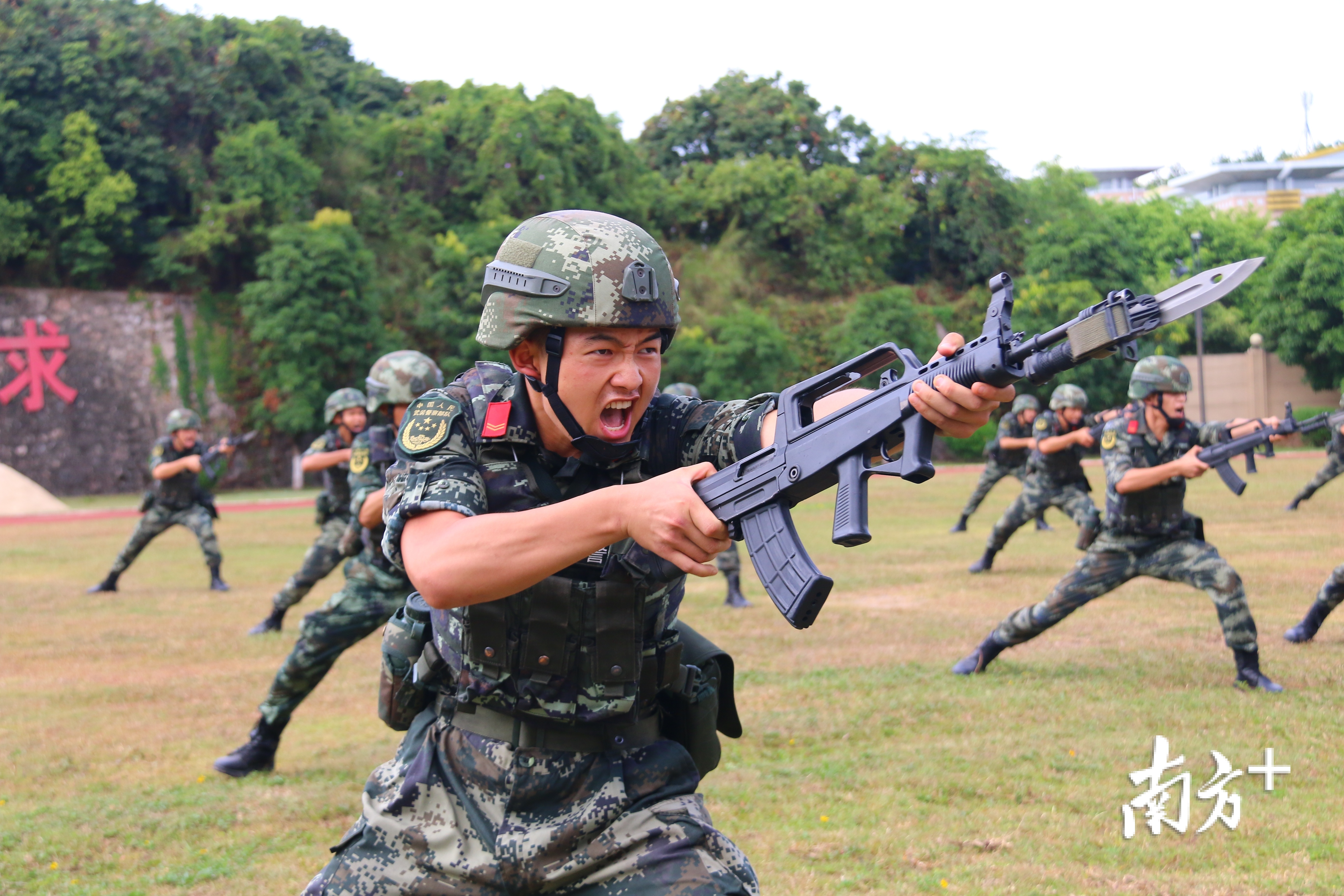 图集八一训练场上中山武警战士这样致敬军魂
