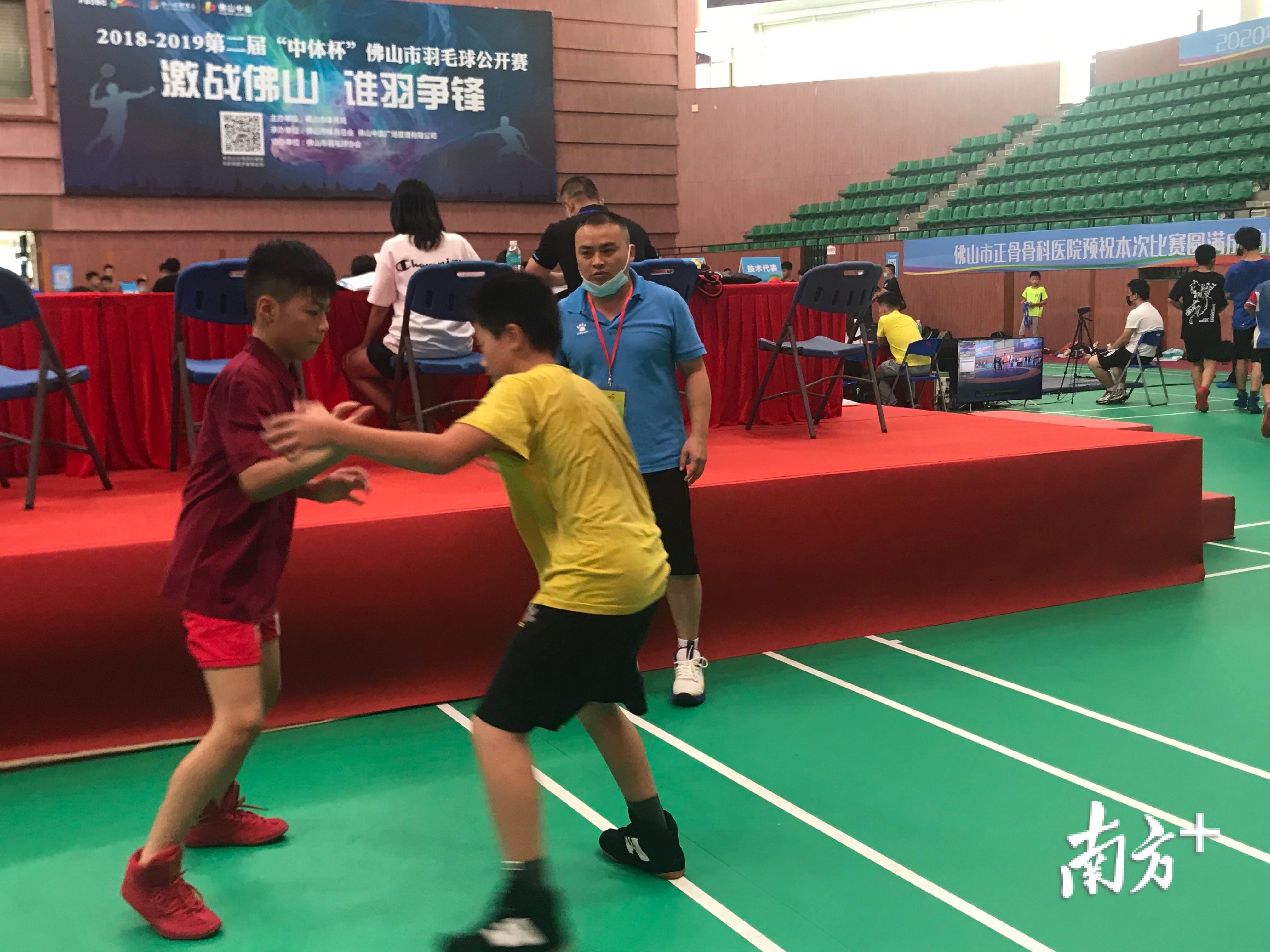 佛山队员在训练。夏小荔摄