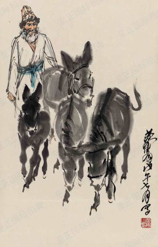 黄胄《四驴图》