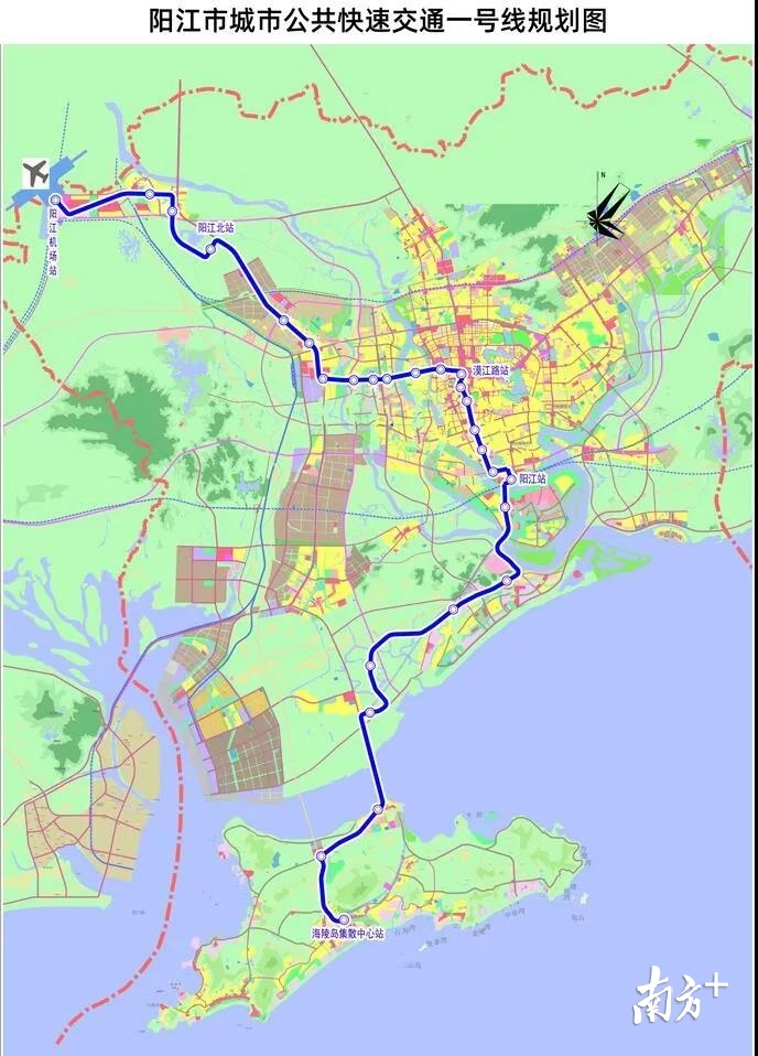 阳江正规划建设连接阳江机场、广湛高铁阳江北站、江湛铁路阳江站到海陵岛的快速交通1号线，建成后，全国各地游客可通过机场和高铁便捷到达海陵岛旅游。