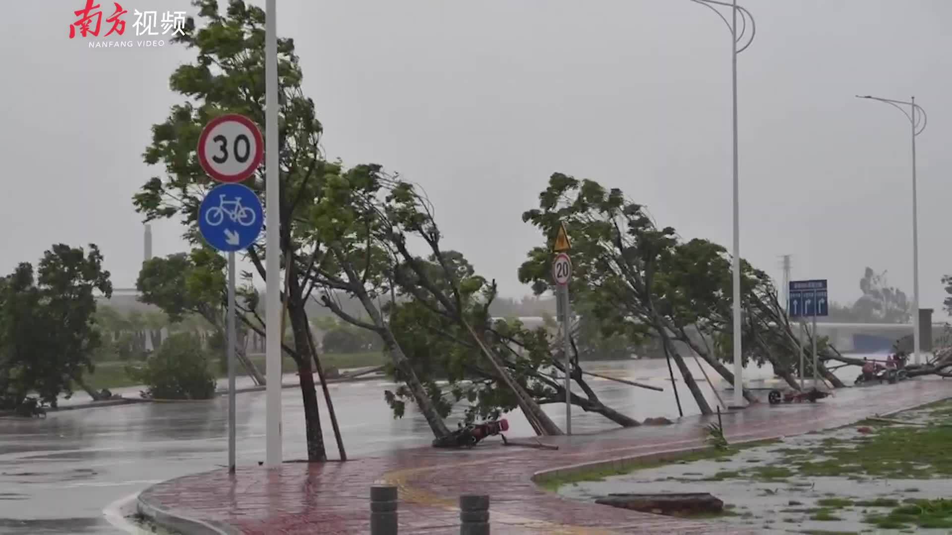 阳江海陵岛台风图片