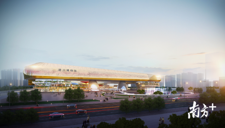 建川新中国百年博物馆效果图。佛山西站枢纽新城供图 建川新中国百年博物馆效果图。佛山西站枢纽新城供图
