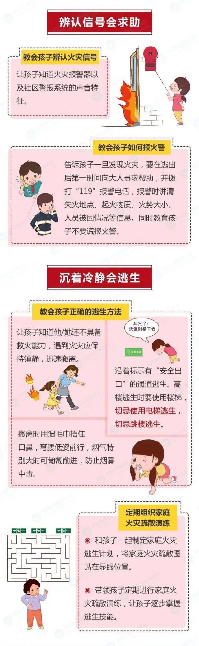 孩子|点赞！一居民家中突发火情，三小儿上演教科书式逃生！