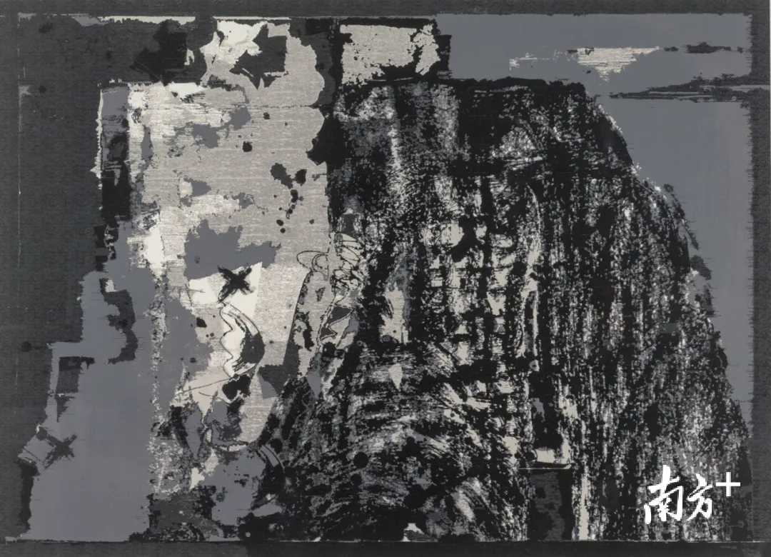 钟曦 《他山》 版画 62×45cm(来源罗湖美术馆)