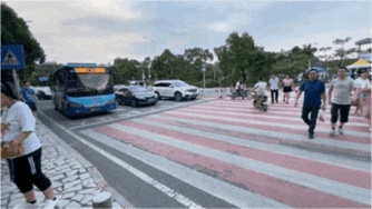 车辆自觉礼让行人