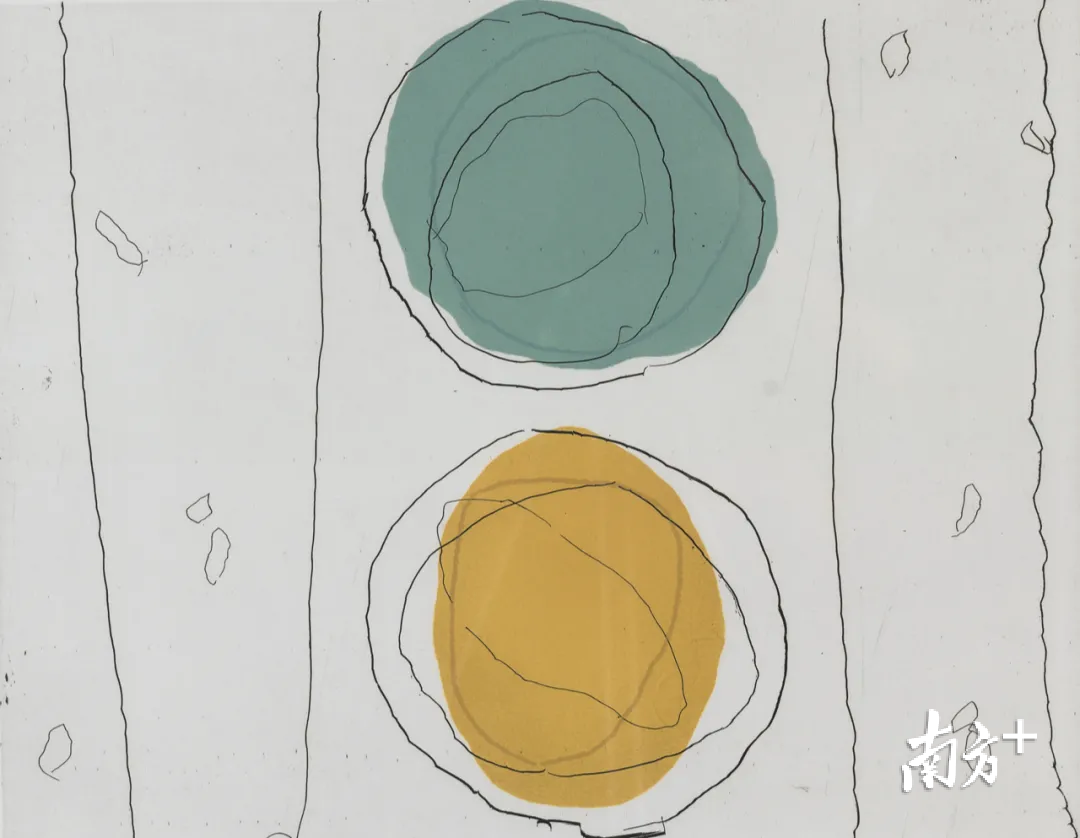 谭平《无题》 版画 30×40cm(来源罗湖美术馆)