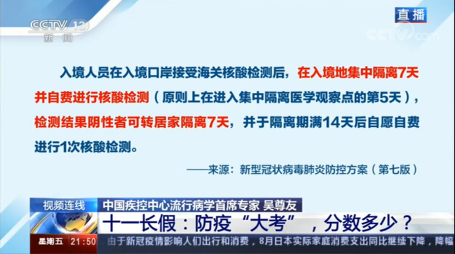 疫情|黄金周防疫“大考”分数多少？学校、影院能否全面放开？吴尊友给出最新判断