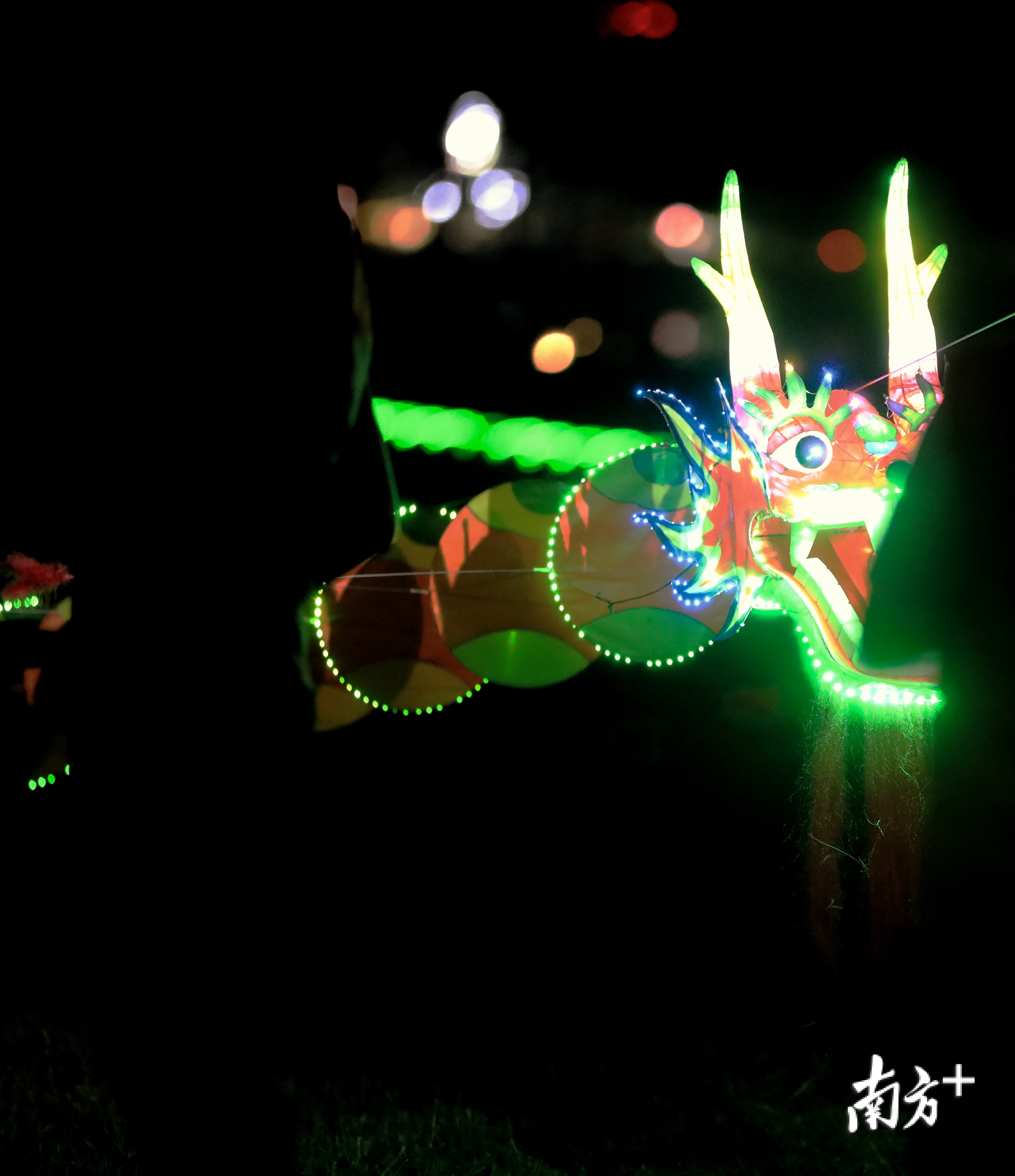 炫彩!夜光风筝闪亮阳江重阳夜空