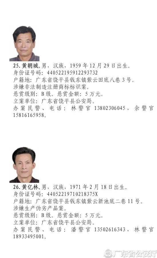 悬赏|最高奖10万元！广东公安悬赏通缉50名涉烟逃犯
