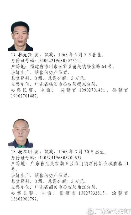 悬赏|最高奖10万元！广东公安悬赏通缉50名涉烟逃犯