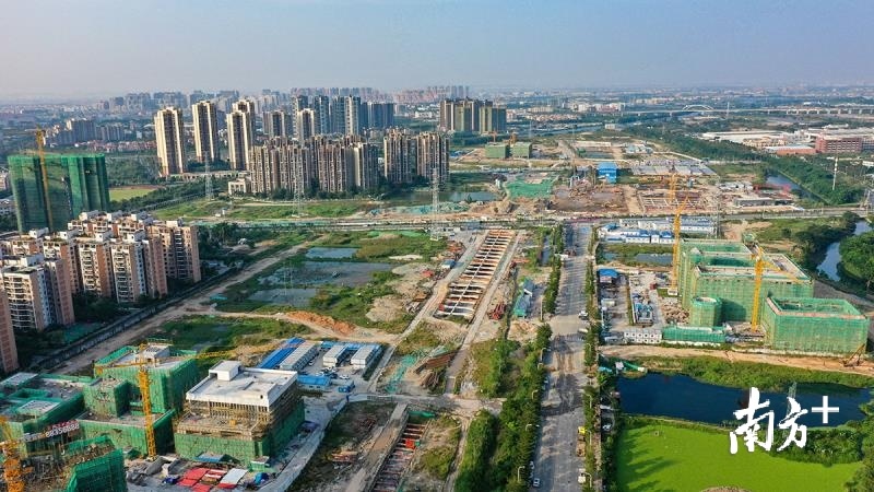 建设中的石岐总部经济区