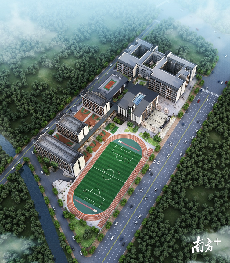 广东金融高新区有了公办初中佛山灯湖中学封顶明年投用