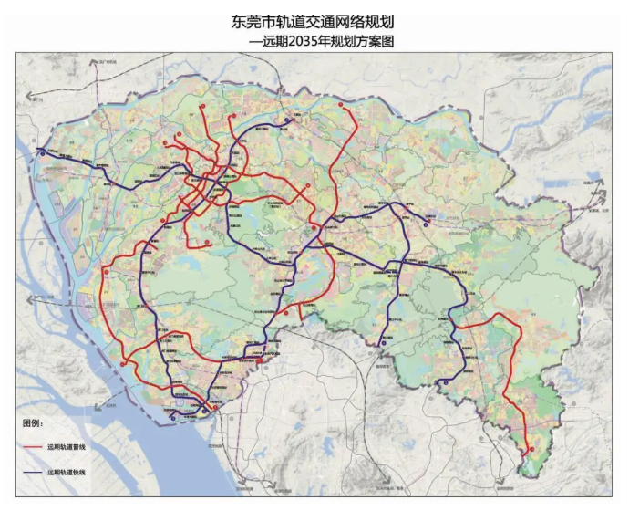 东莞地铁规划图高清图片