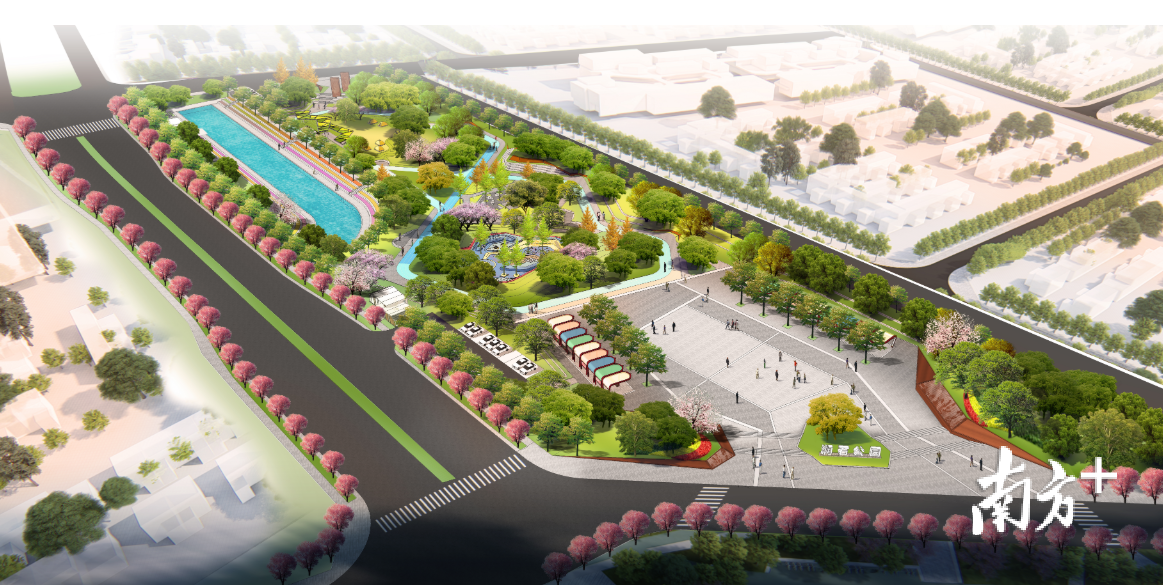 澜石公园鸟瞰图。石湾镇街道园林所供图