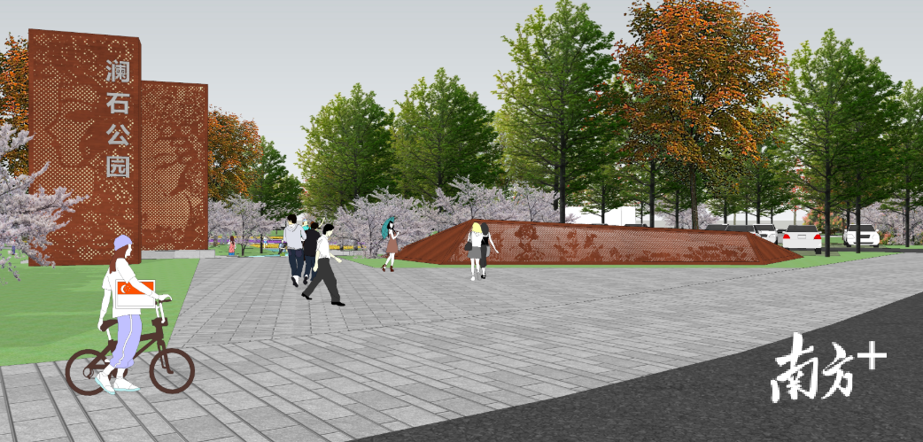 澜石公园规划图。石湾镇街道园林所供图