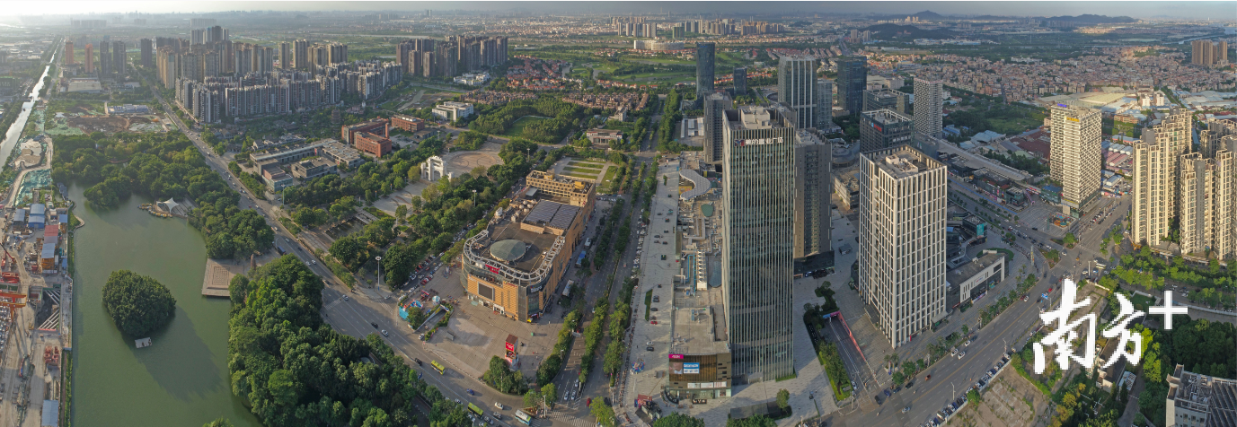 一个与现代制造业匹配的现代城市正在北滘形成。图为北滘中心城区。戴嘉信 摄