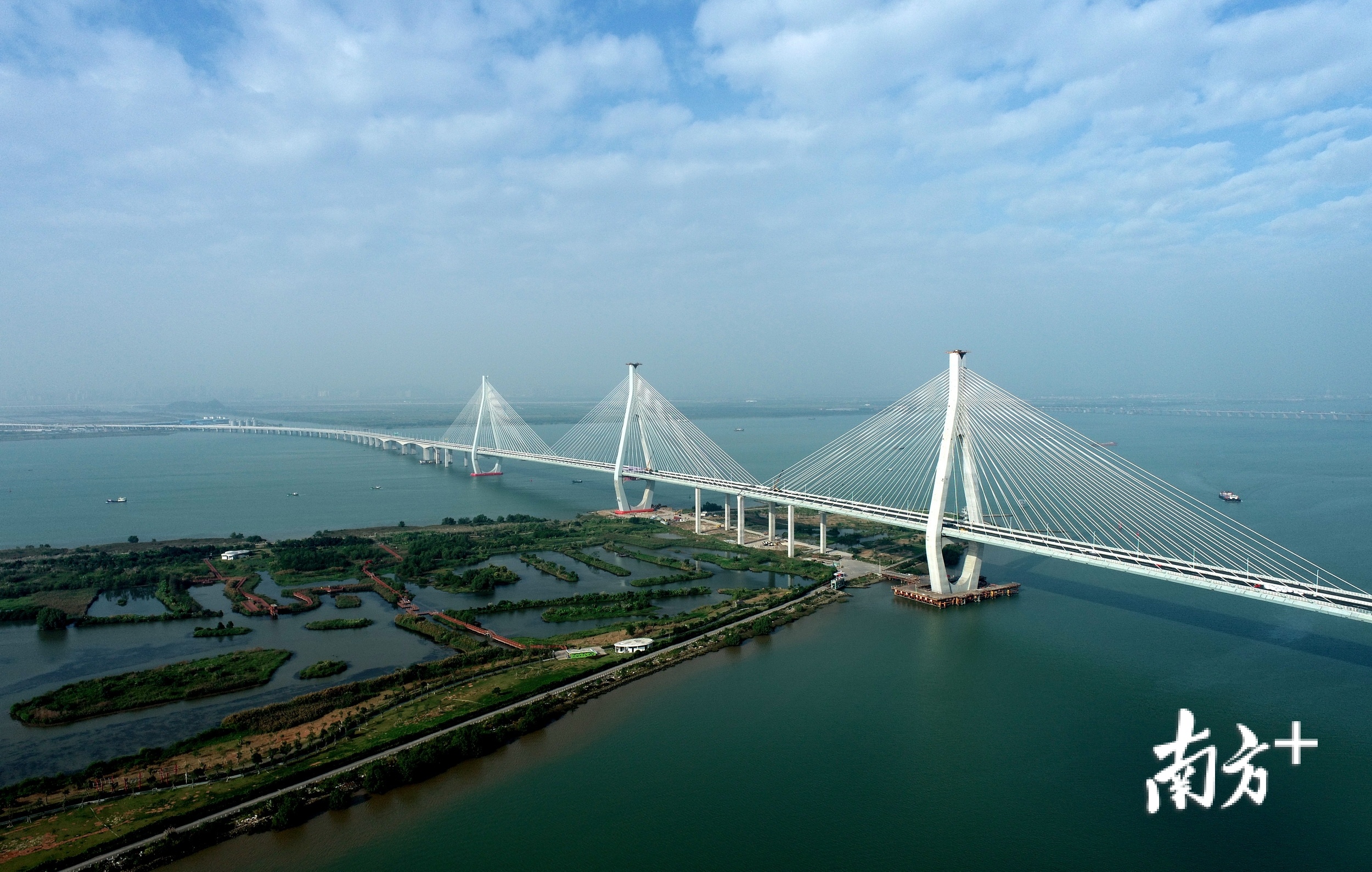 洪鹤大桥横跨横琴芒洲湿地公园，将成为一道美丽的风景线。