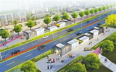 情侣南路过街地道效果图。 