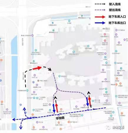 怡翠玫瑰园小区停车场出入口调整示意图。 怡翠玫瑰园小区停车场出入口调整示意图。