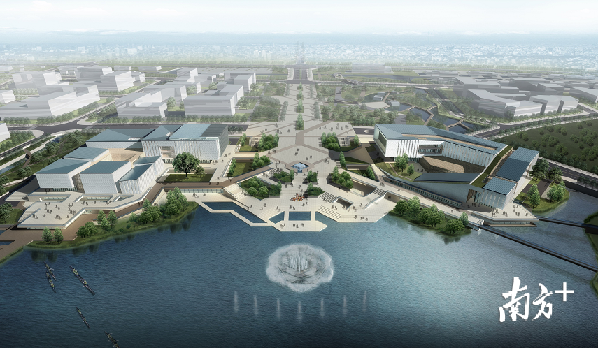 有为馆建成后,将与飞鸿馆分别以狮跳、龙腾造型拱卫于听音湖广场两侧,“一文一武”的功能定位交相辉映,突出南海樵山文化中心的主体建筑形象。 有为馆建成后,将与飞鸿馆分别以狮跳、龙腾造型拱卫于听音湖广场两侧,“一文一武”的功能定位交相辉映,突出南海樵山文化中心的主体建筑形象。