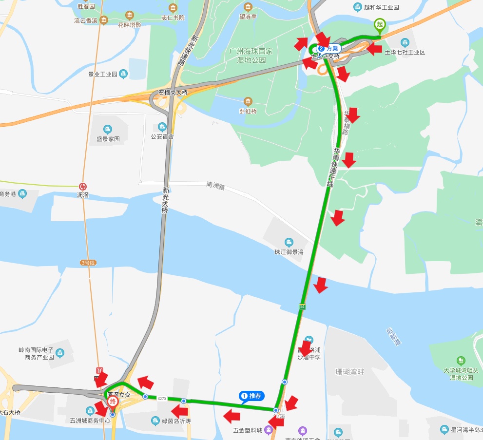 全封闭南洲立交B匝道绕行路线图