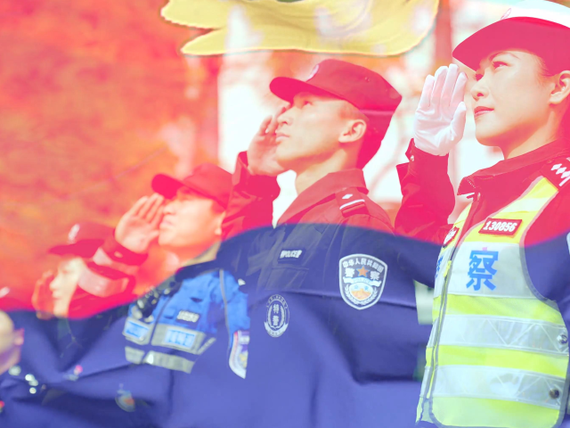 惠州公安向警旗致敬