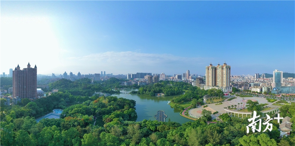 江门东湖公园被称为“城市绿肺”。杨兴乐 摄
