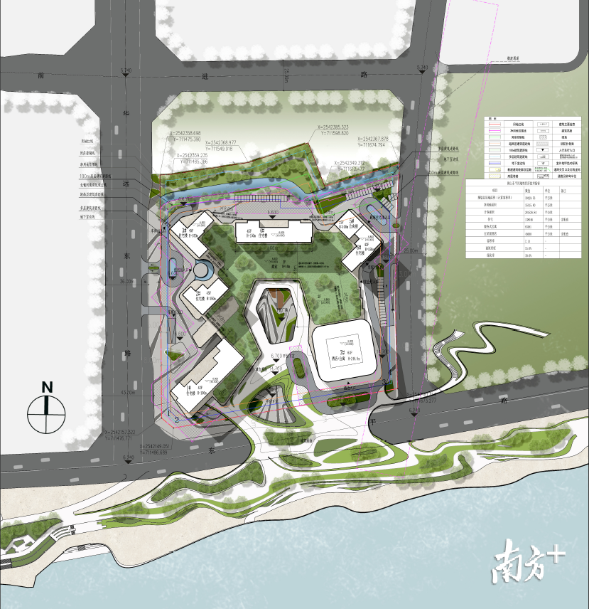 地块整体建设规划图。 地块整体建设规划图。