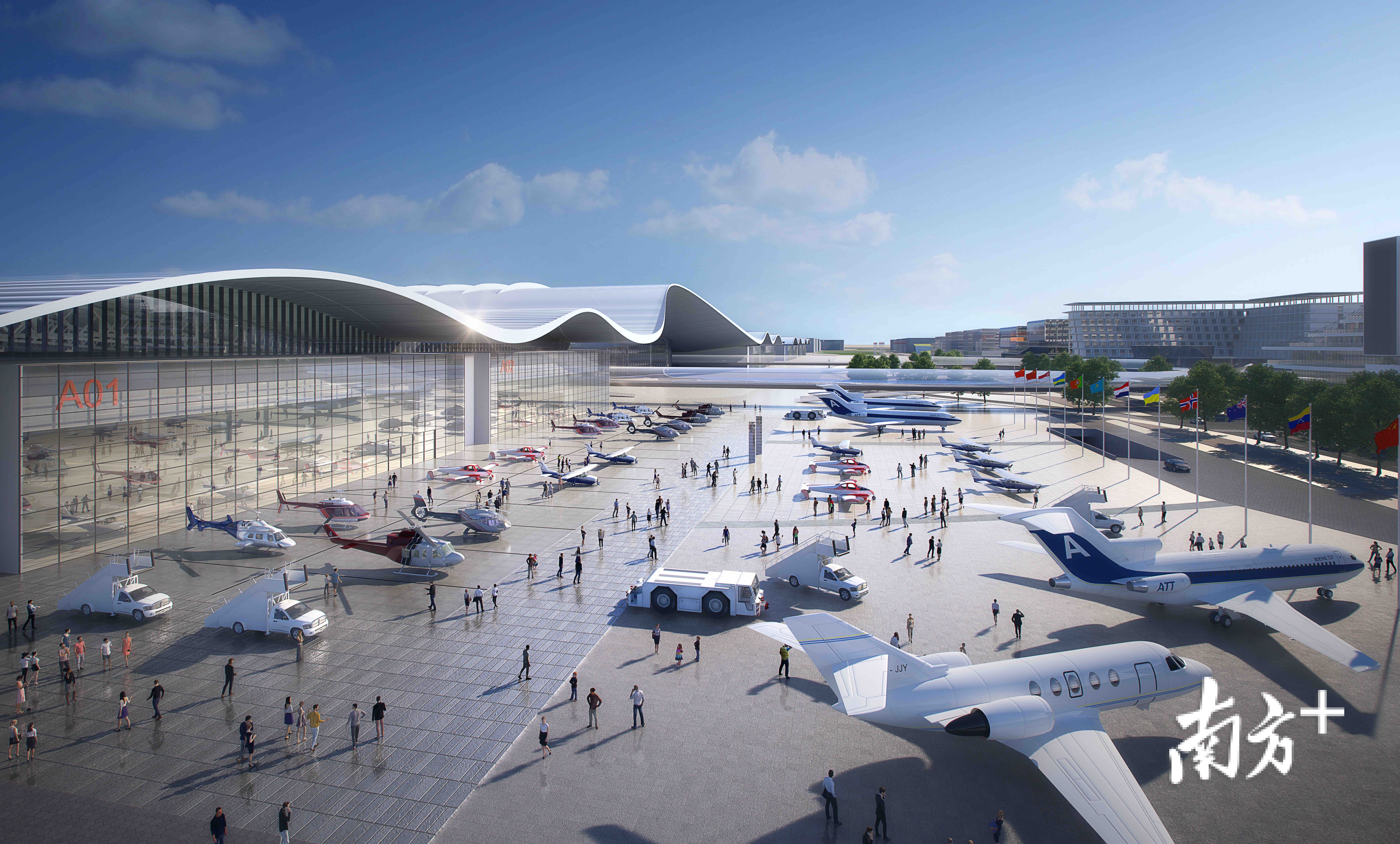 广州空港cbd来了空港中央商务区项目正式动工