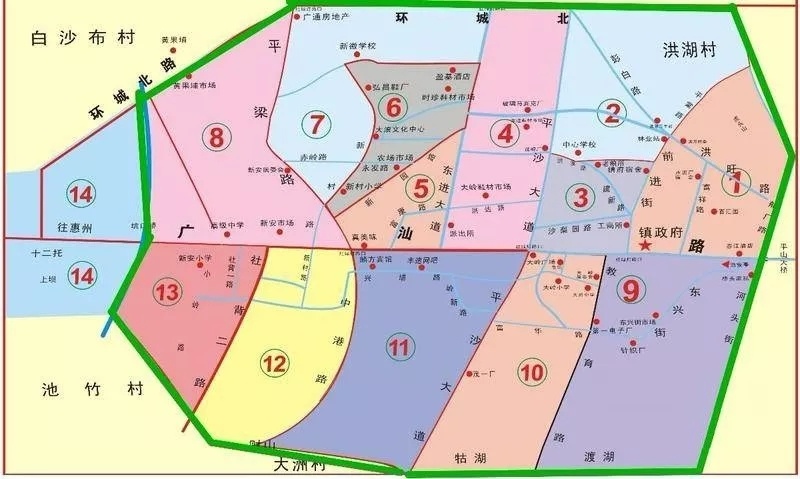 大嶺街道區域禁爆區:東至西枝江,西至坑口橋(坑口河),南至大洲村財山