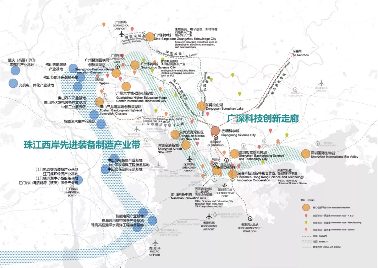 2014-2017年“一廊一带”发展格局