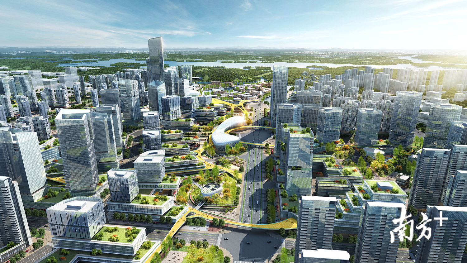 松山湖科学城建设效果图（局部）。